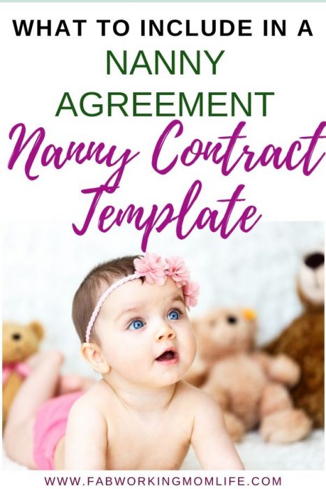 Nanny Contract Template - what to include in your nanny agreement
