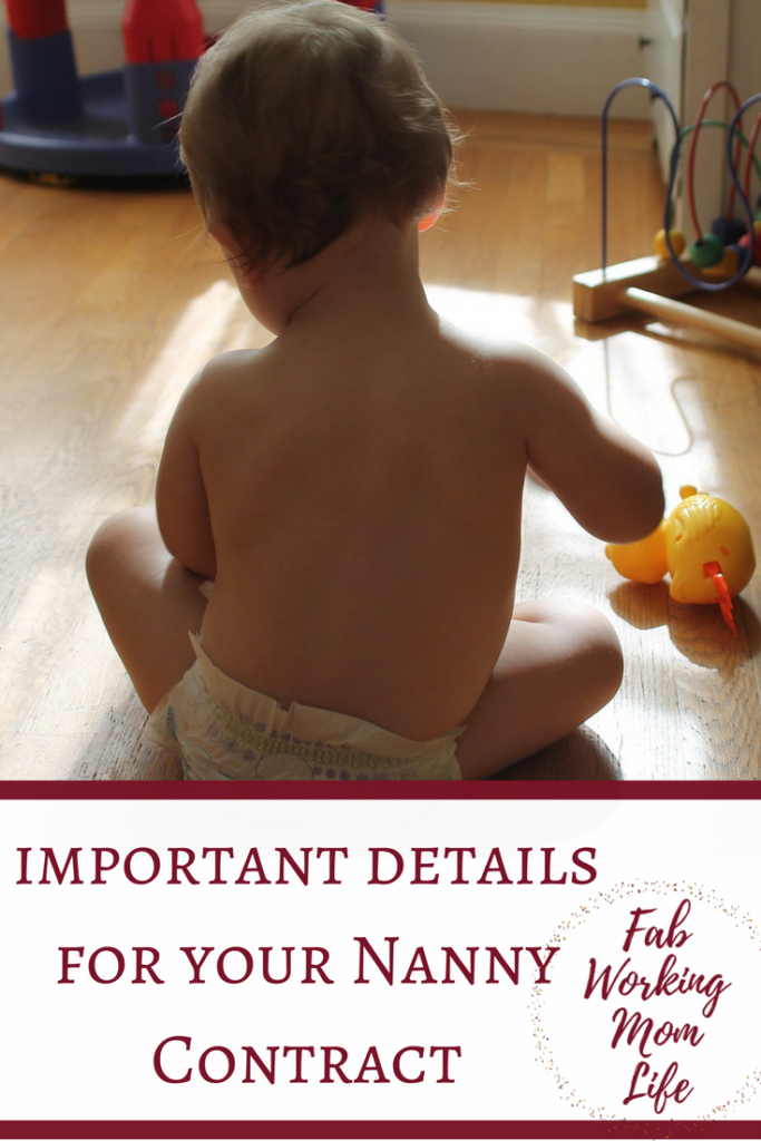 What important details you should include in a Nanny Contract