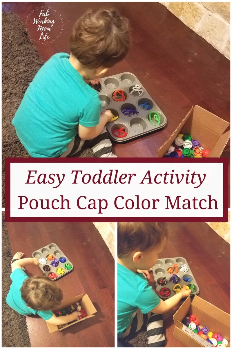 Easy Toddler Activity Pouch Cap Color Match