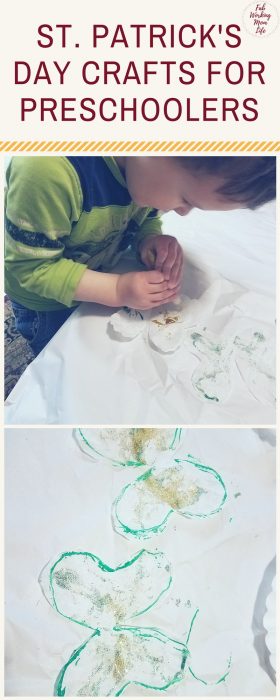 Coffee Filter Four Leaf Clover Craft for Toddlers and Preschoolers | Shamrock Crafts for Preschoolers | St. Patrick's Day Crafts for Toddlers and Preschoolers 