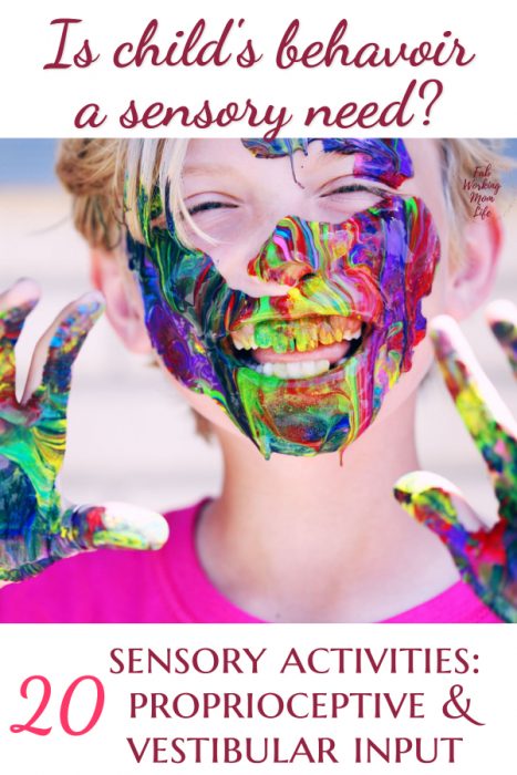 20 Ideas for Sensory Activities for Proprioceptive and Vestibular input | Try this mom advice when your hyper child just does not listen | Fab Working Mom Life #Parenting #children #toddler #preschooler #parentingtip #hyper #sensory