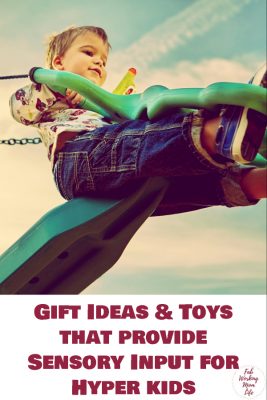 Gift Ideas and Toys that provide Sensory Input for Hyper kids | Fab Working Mom Life #sensory #adhd #hyper #vestibular #proprioceptive #sensoryinput #sensorytoys #giftguide #giftideas