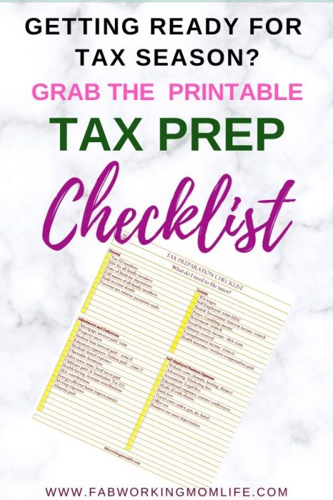 Getting ready for tax season - grab the printable tax prep checklist