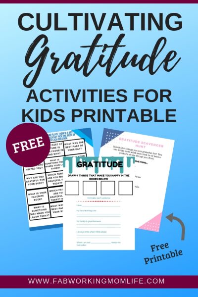 Cultivating Gratitude Activities for kids