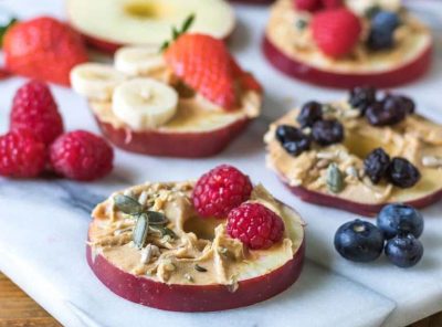 Mini Apple Pizzas from VEGGIEDESSERTS