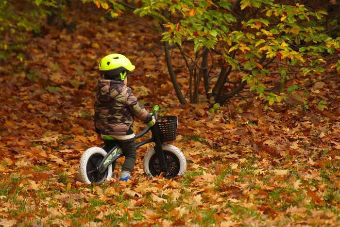 kid riding a bike
