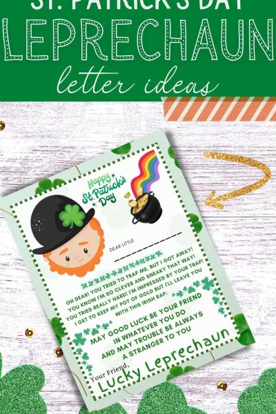 st patricks day lucky leprechaun letter printable