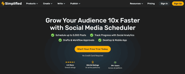 Social media scheduler Simplified 
