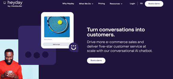 AI chatbot Heyday by Hootsuite
